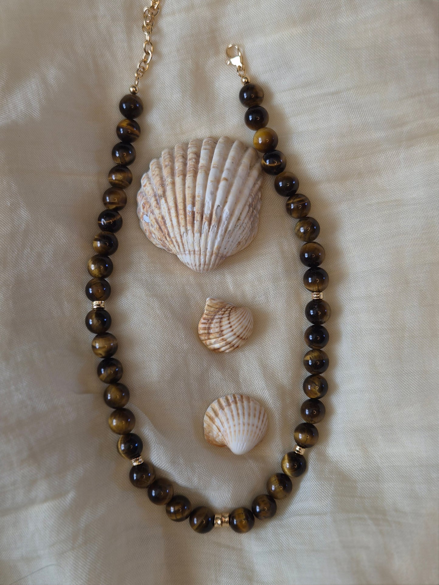 Valora Tigers Eye Chunky Beaded Necklace
