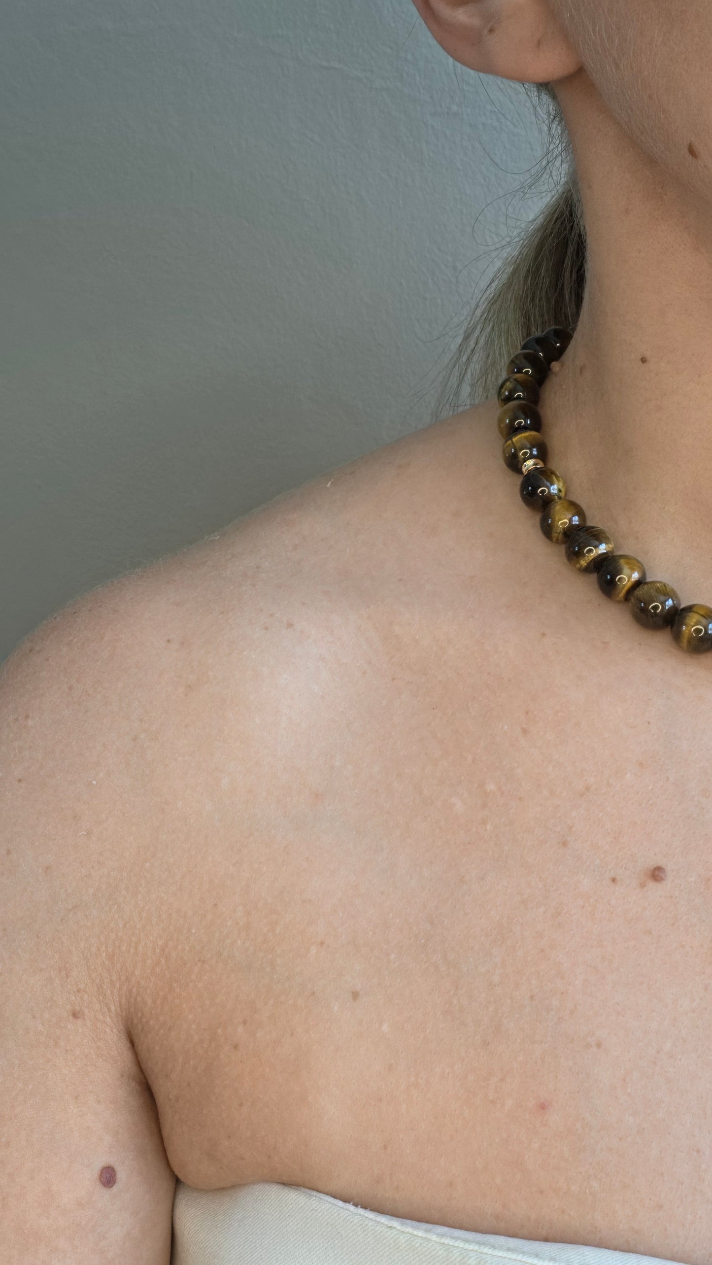 Valora Tigers Eye Chunky Beaded Necklace