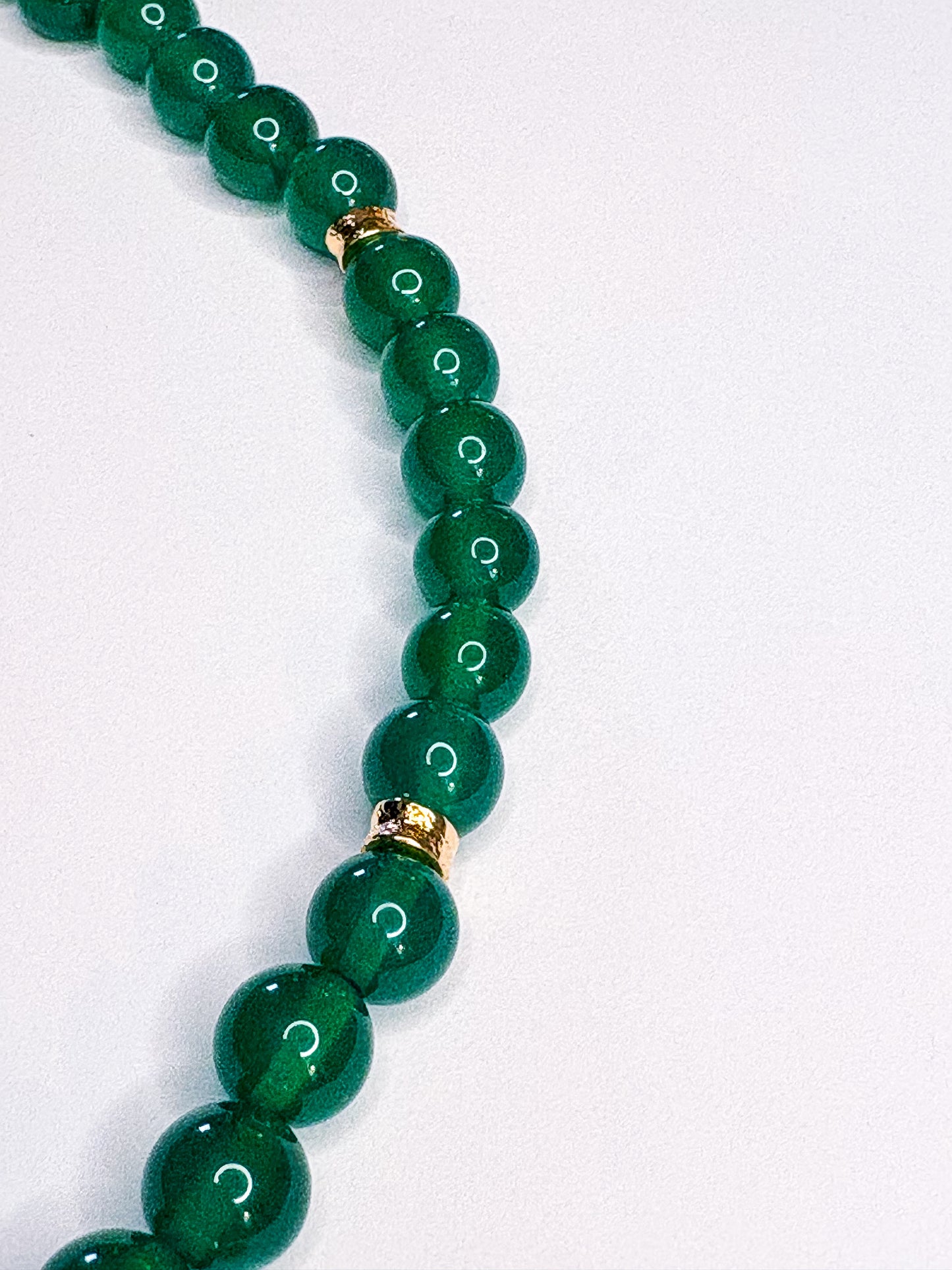 Harmony Green Agate Beaded Asymmetric Pendant Necklace